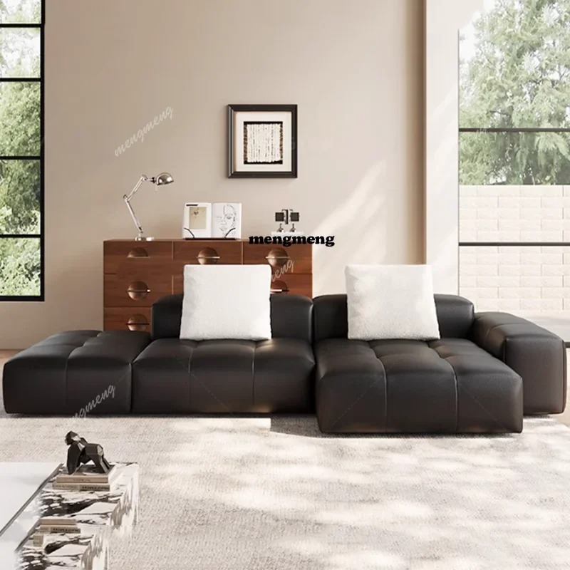 Home Cinema Luxury - Nordisches Leder-Kompressionssofa Minimalistischer Luxus-Relaxsessel Kino-Kompressionssofa Schlafzimmer-Design