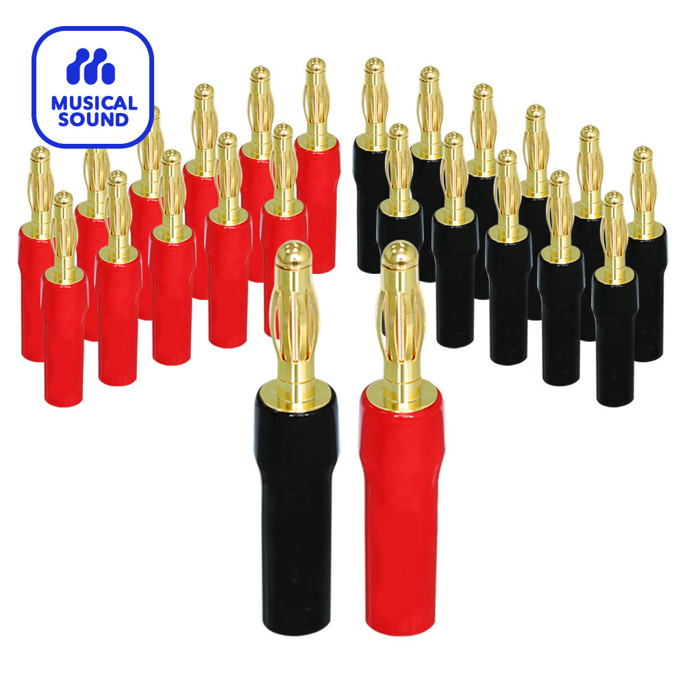 Home Cinema Equipment - Bananenstecker, Audio-Klinkenstecker, 12 Paar/24 Stück, Schraubverschluss,