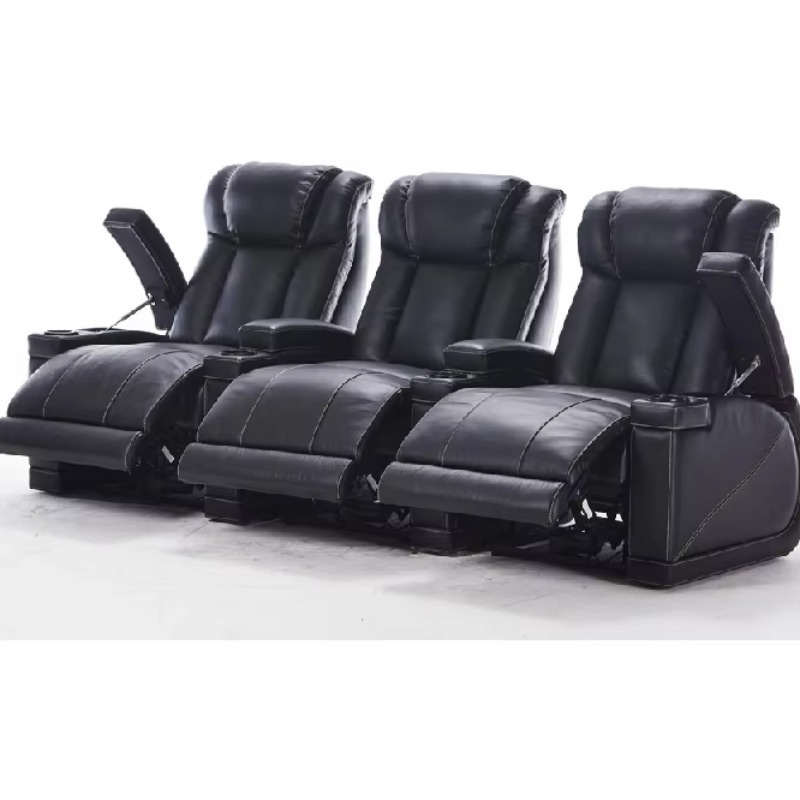 Home Cinema Luxury - Luxuriöses Sektional-Heimkino-Sofa mit Smart-Konsole und Getränkehalter