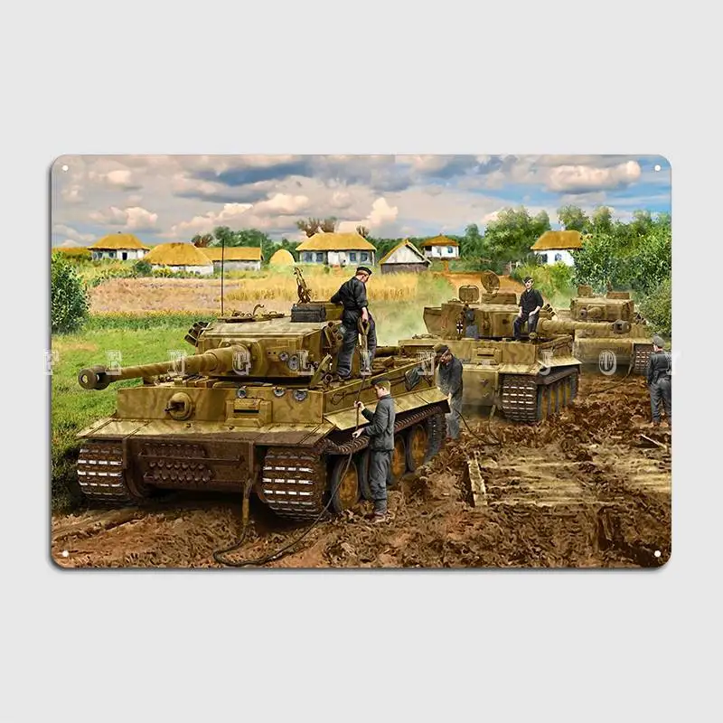 Home Cinema Logo - Panzer Tiger Stop Metall Plakette Poster