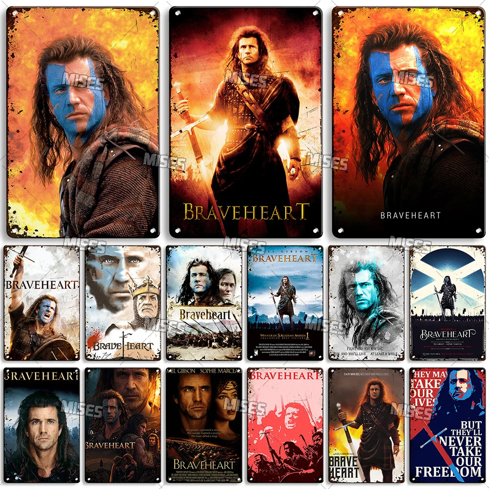 Home Cinema Logo - MISES American Classic Movie Braveheart Metallschild