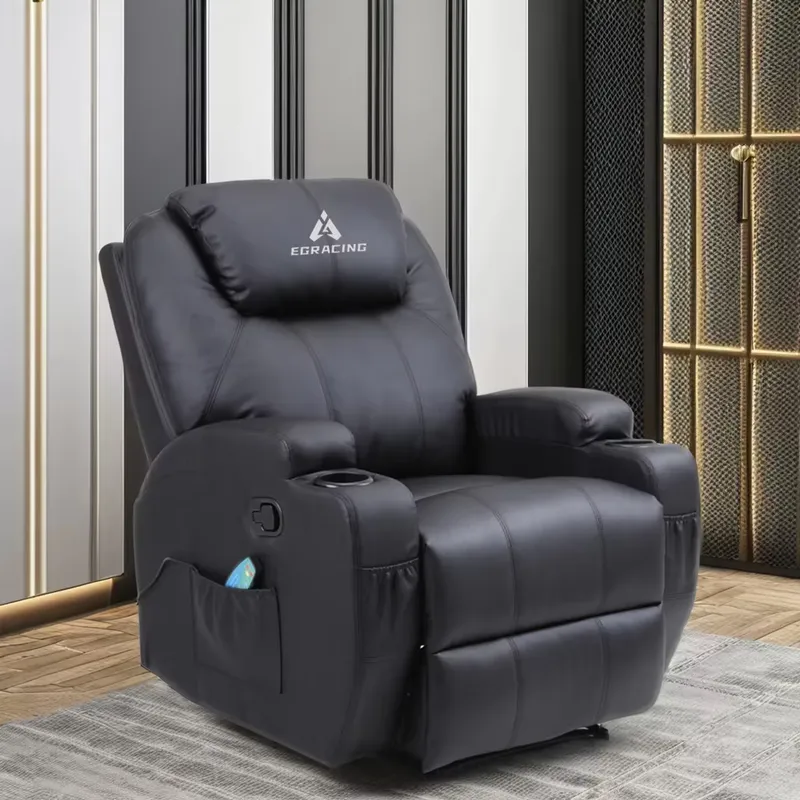 Home Cinema Chairs - Moderner Einzel-Relaxsessel aus Kunstleder, ausziehbar, mit