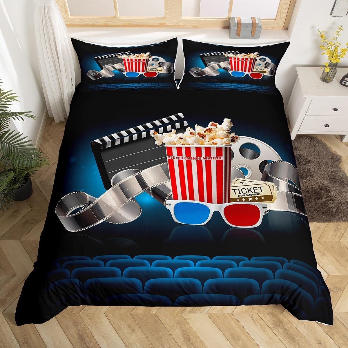 Vintage Kino-Bettbezug Set, Fi – Home Cinema Tickets Bewertung und Preis